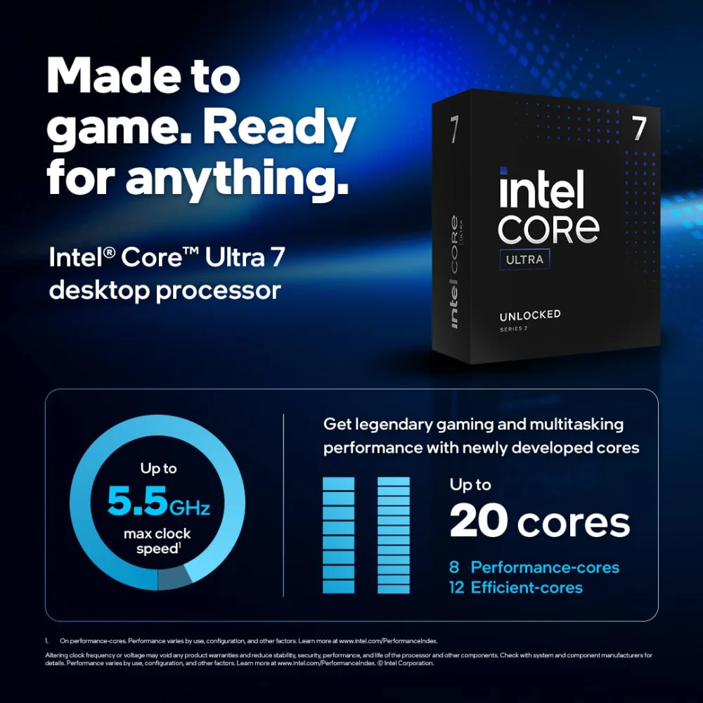 Intel Processor Ultra7 265K view 3